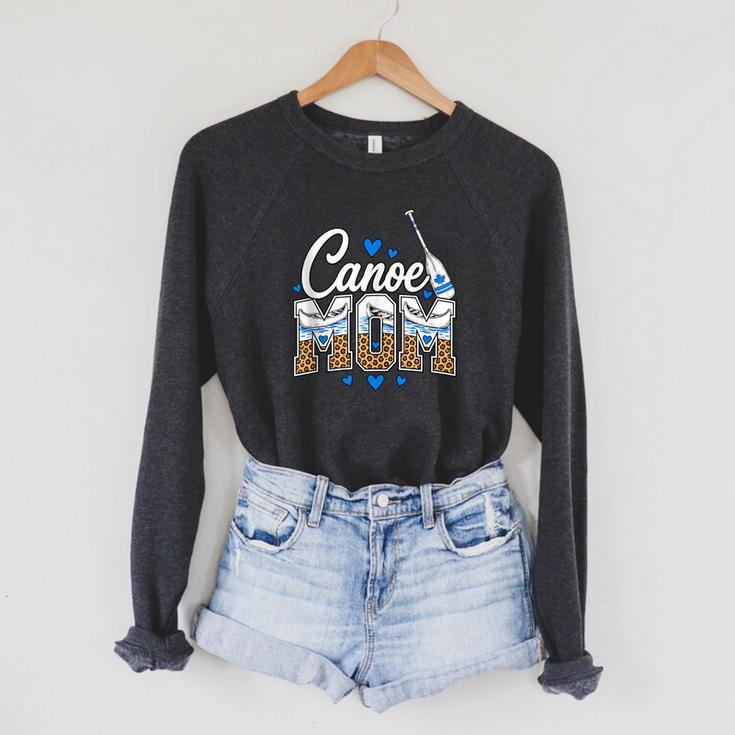 Canoe Mom Leopard Print Paddle River Lake Sport Mother Raglan Sleeve Sweatshirt Canoe Mom Leopard Print Paddle River Lake Sport Mother Raglan Sleeve Sweatshirt