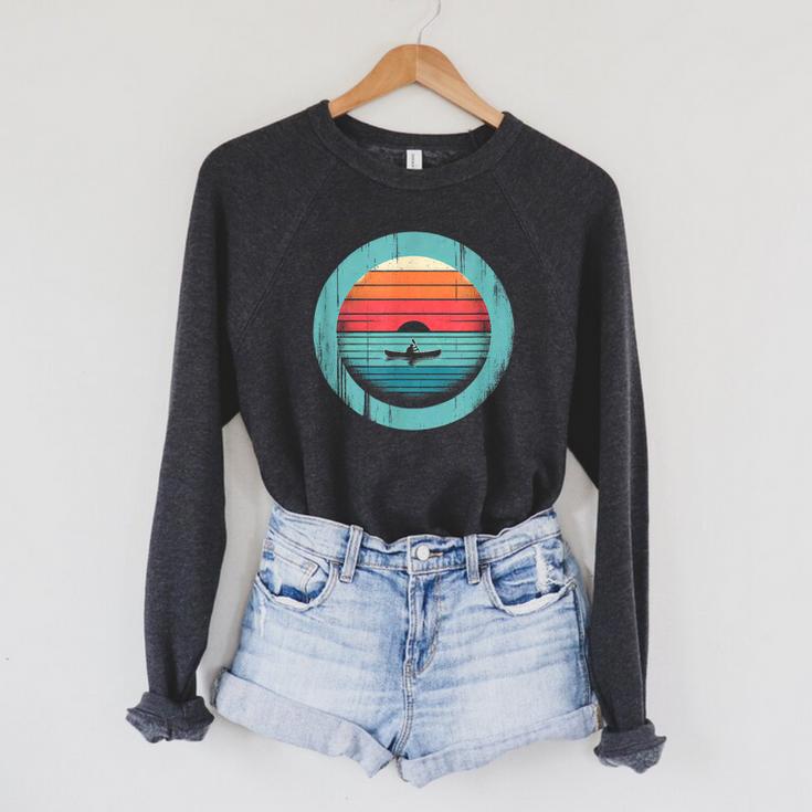 Canoe Sunset Raglan Sleeve Sweatshirt