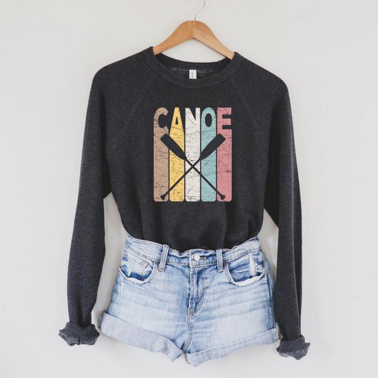 Canoe Vintage Canoeing Retro Canoe Paddling Raglan Sleeve Sweatshirt