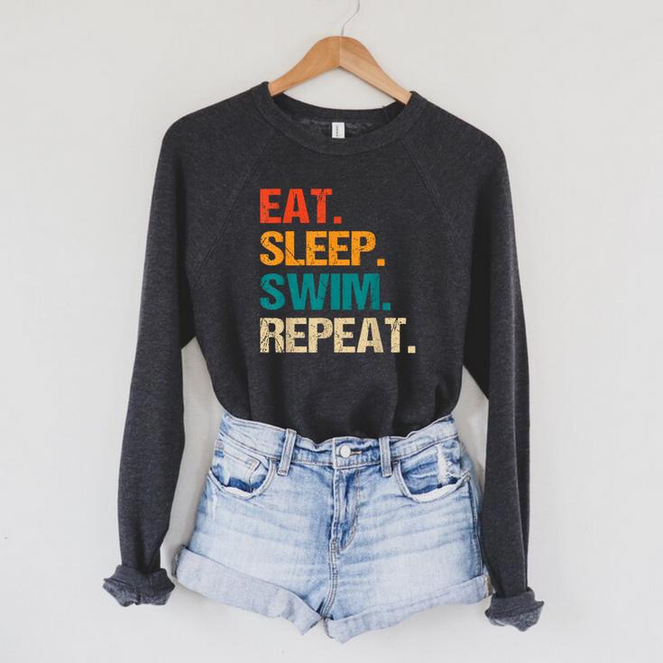 Eat Sleep Swim Repeat Pool Swimmer Water Polo Swimming Raglan Sleeve Sweatshirt Eat Sleep Swim Repeat Pool Swimmer Water Polo Swimming Raglan Sleeve Sweatshirt