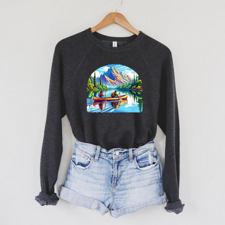 Lake Canoeing Canoe Raglan Sleeve Sweatshirt Lake Canoeing Canoe Raglan Sleeve Sweatshirt