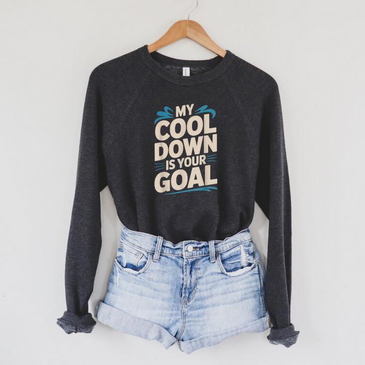 Masters Swimmer Cool Down Workout Humor Bold Swimming Raglan Sleeve Sweatshirt
