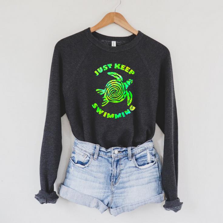 Sea Turtle Just Keep Swimming Ocean Beach Vacation Raglan Sleeve Sweatshirt Sea Turtle Just Keep Swimming Ocean Beach Vacation Raglan Sleeve Sweatshirt