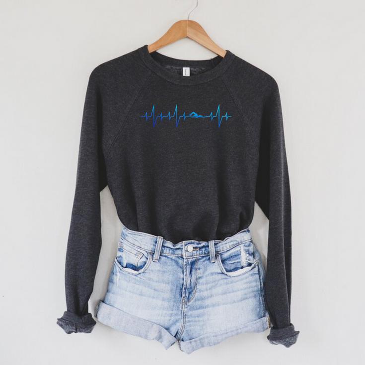 Sports Swimming Club Hobby Swimmer Heartbeat Swimming Raglan Sleeve Sweatshirt Sports Swimming Club Hobby Swimmer Heartbeat Swimming Raglan Sleeve Sweatshirt