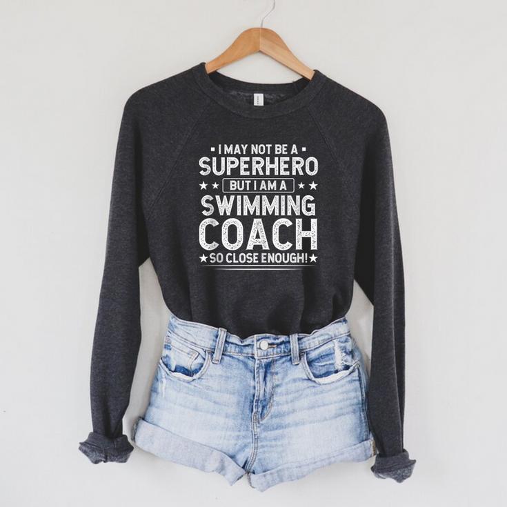 Superhero Swimming Coach Swimming Coach Humor Raglan Sleeve Sweatshirt Superhero Swimming Coach Swimming Coach Humor Raglan Sleeve Sweatshirt