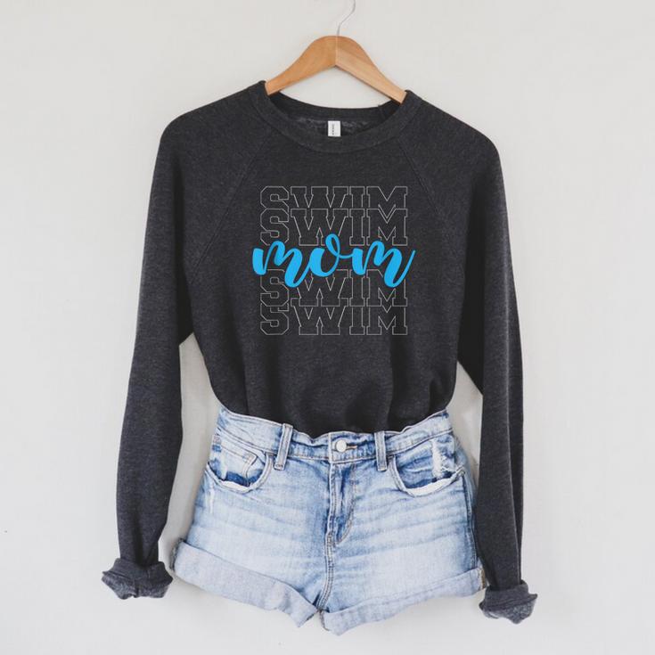 Swim Mom For Mothers Swimming Raglan Sleeve Sweatshirt Swim Mom For Mothers Swimming Raglan Sleeve Sweatshirt