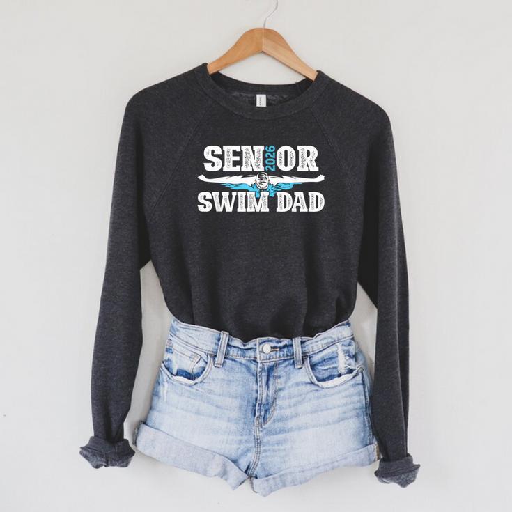 Swim Senior Dad 2026 Proud Swimming Senior Father 2026 Raglan Sleeve Sweatshirt Swim Senior Dad 2026 Proud Swimming Senior Father 2026 Raglan Sleeve Sweatshirt