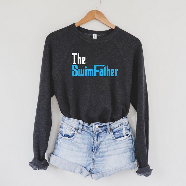The SwimFather Saying Tee For Swimming Fatehrs Raglan Sleeve Sweatshirt The SwimFather Saying Tee For Swimming Fatehrs Raglan Sleeve Sweatshirt
