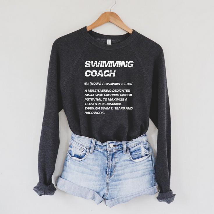Swimming Coach Definition Swimming Instructor Raglan Sleeve Sweatshirt