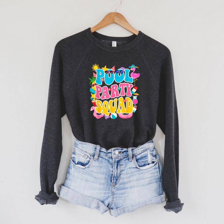 Swimming Pool Party Squad Beach Pool Party Matching Beach Raglan Sleeve Sweatshirt Swimming Pool Party Squad Beach Pool Party Matching Beach Raglan Sleeve Sweatshirt