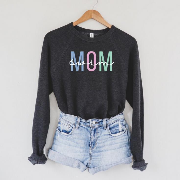 Swimming Sport Ideas For Everybody Women's Swim Mom Swim Team Swimmers Mother Raglan Sleeve Sweatshirt