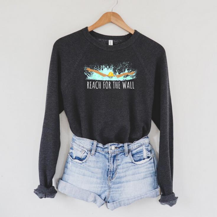 Swimming Swim Team Gear For a Swimmer Quote Saying Raglan Sleeve Sweatshirt