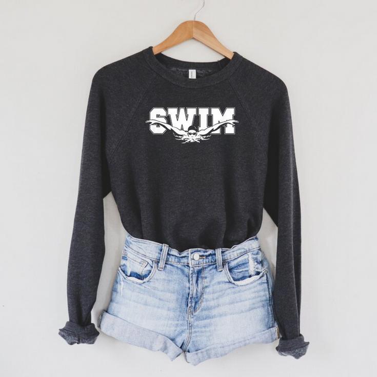 Swimming For Swimmers Competitive Athletes Raglan Sleeve Sweatshirt Swimming For Swimmers Competitive Athletes Raglan Sleeve Sweatshirt