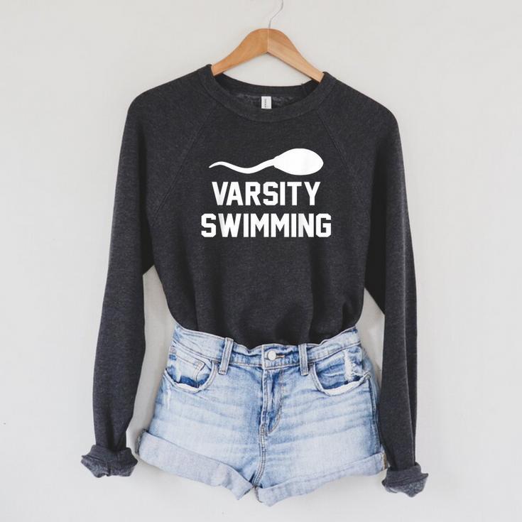 Varsity Swimming For Men Women Raglan Sleeve Sweatshirt Varsity Swimming For Men Women Raglan Sleeve Sweatshirt