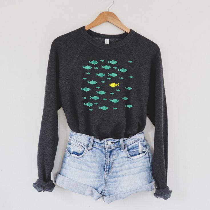 Women's Swimming Against The Current Motivational Inspiration Raglan Sleeve Sweatshirt Women's Swimming Against The Current Motivational Inspiration Raglan Sleeve Sweatshirt