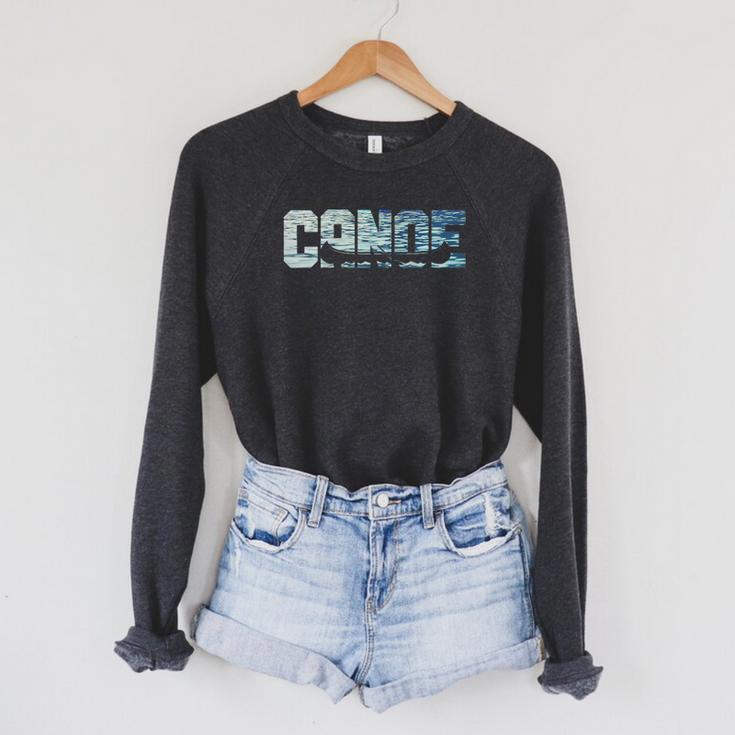 Canoe Canoeing Canoe Raglan Baseball Tee Raglan Sleeve Sweatshirt