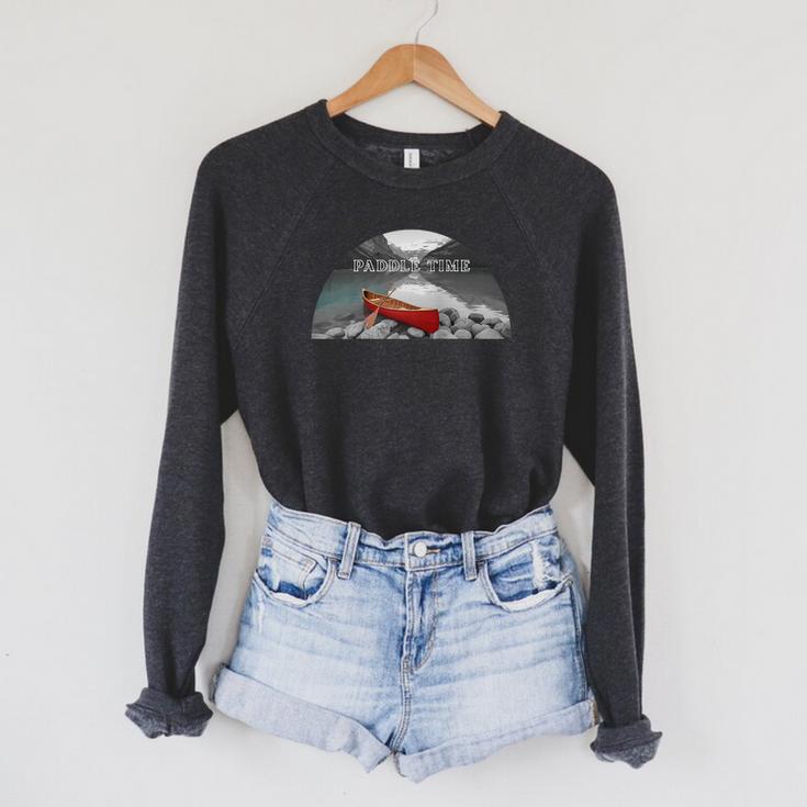Canoe Lover Time To Paddle Raglan Baseball Tee Raglan Sleeve Sweatshirt