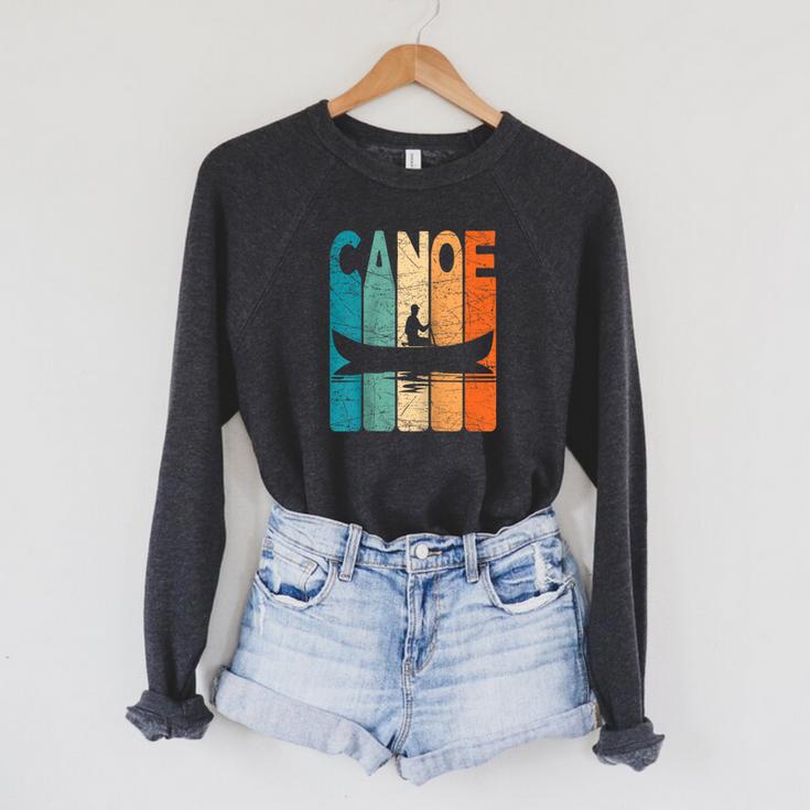 Canoe Vintage Canoeing Retro Canoe Paddling Raglan Baseball Tee Raglan Sleeve Sweatshirt