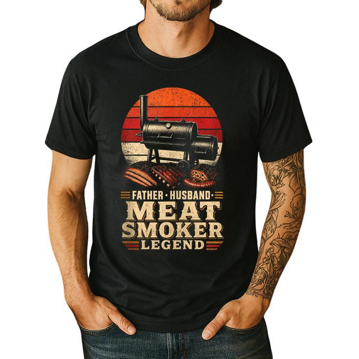 BBQ Dad Father Husband Meat Smoker Legend Men's Casual T-Shirt