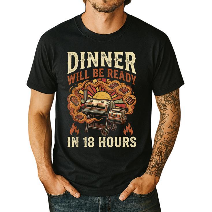 BBQ Dad Smoking Meat Smoker Barbecue Men's Casual T-Shirt