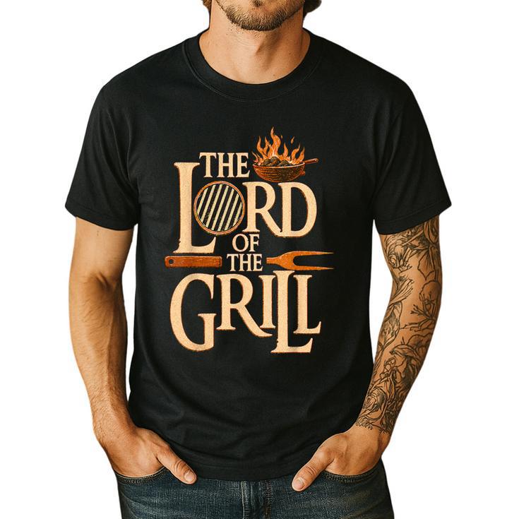 Lord Of The Grill BBQ Daddy Nerd Dad Men's Casual T-Shirt