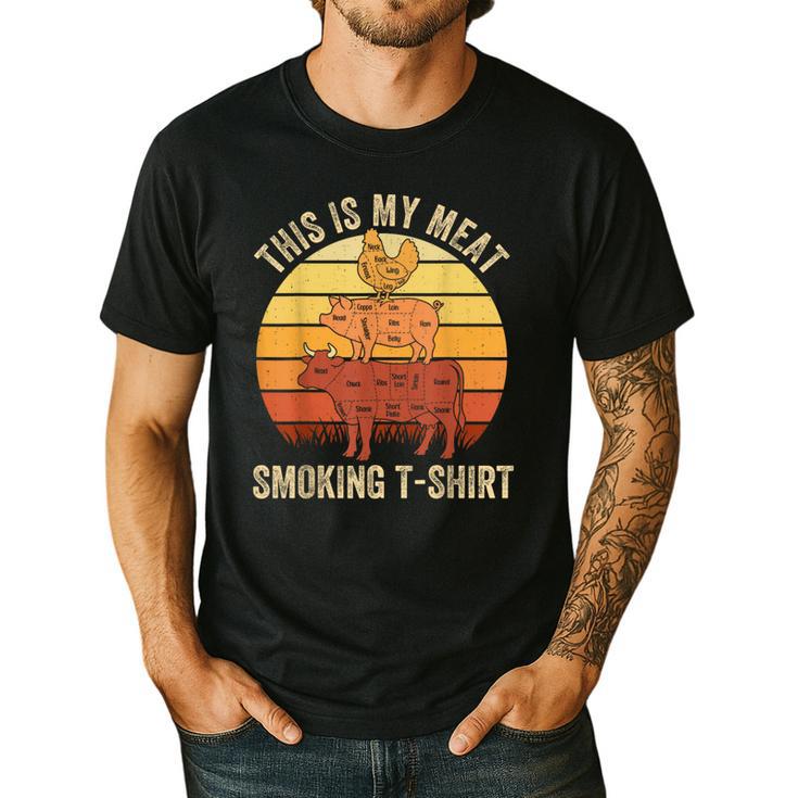 This Is My Meat Smoking Tee BBQ Dad Barbeque Smoker Men's Casual T-Shirt