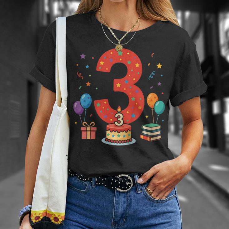 3 Años Cumpleaños 3Er Cumpleaños Niño Niña Camiseta unisex Regalos para ella