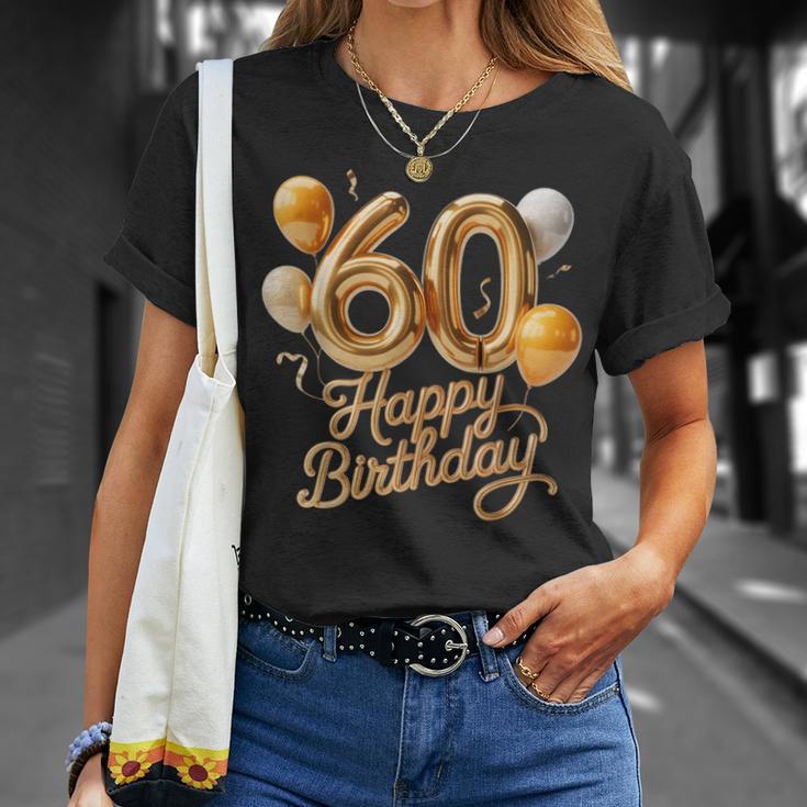 60 Feliz Cumpleaños 60 Aniversario Hombres Es Camiseta unisex Regalos para ella