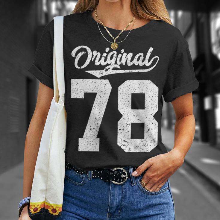 78 Cumpleaños Yetenta Y Ocho Originales Cuello Camiseta unisex Regalos para ella
