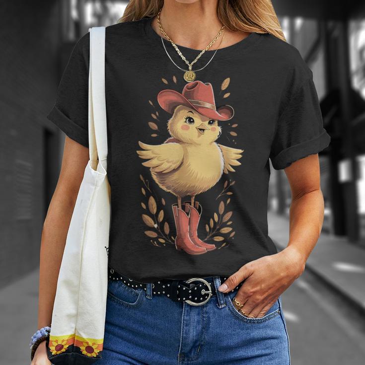 Adorable Poussin En Bottes Et Chapeau De Cowboy T-Shirt Cadeaux pour elle