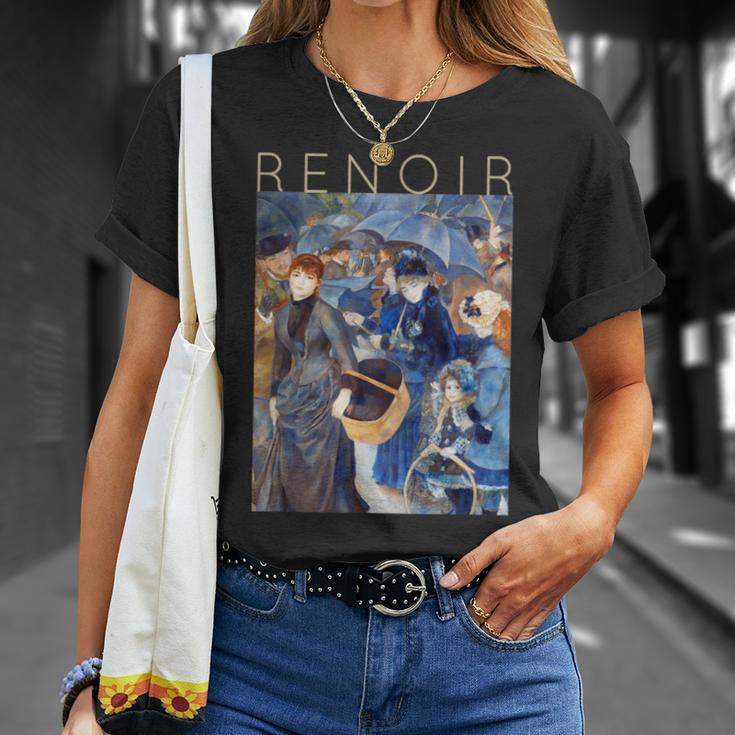 Auguste Renoir Los Paraguas Otoño Camiseta unisex Regalos para ella