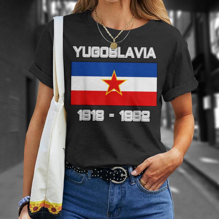 Bandera Jugoslavija República Federativaocialista De Yugoslavia Camiseta unisex Regalos para ella
