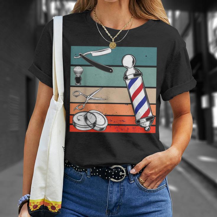 Barberíahop De Barber Retrointage Camiseta unisex Regalos para ella