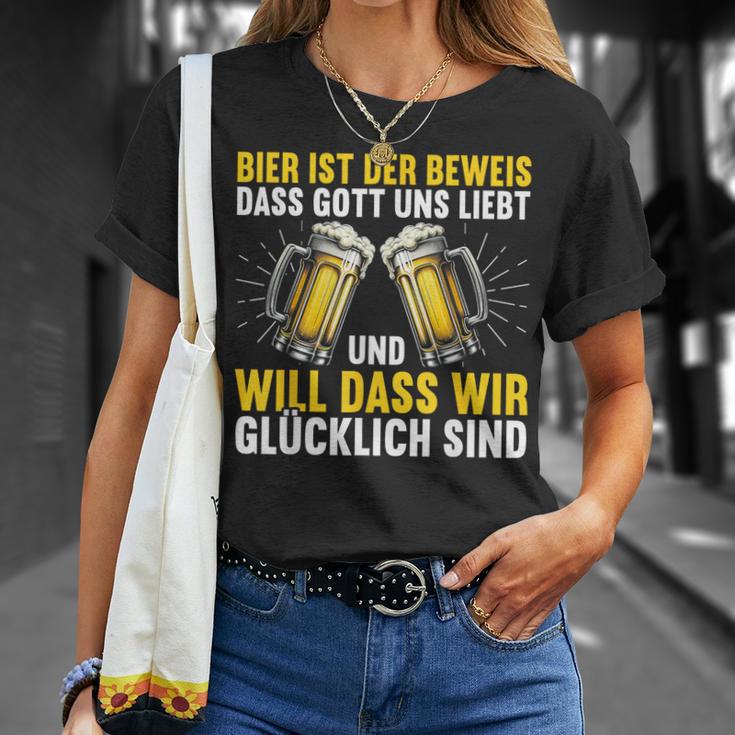 Bier Ist Der Beweis Dass Gott Uns Liebt Bierliebhaber Bier T-Shirt Geschenke für Sie