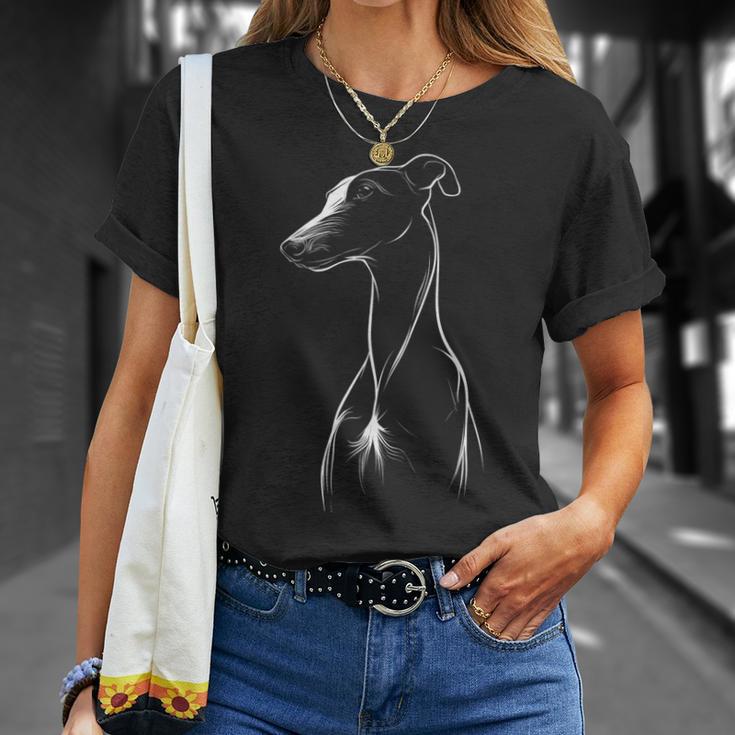 Bonito Diseño De Perro Galgo Camiseta unisex Regalos para ella