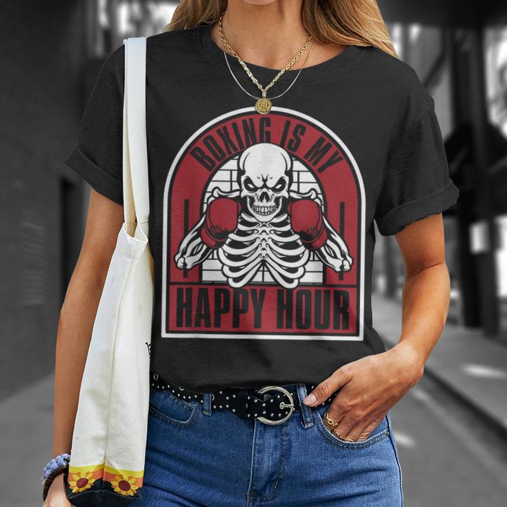 Boxing Is My Happy Hour Muay Thai Kickboxer Fan Boxing T-Shirt Gifts for Her Boxing Is My Happy Hour Muay Thai Kickboxer Fan Boxing T-Shirt Gifts for Her