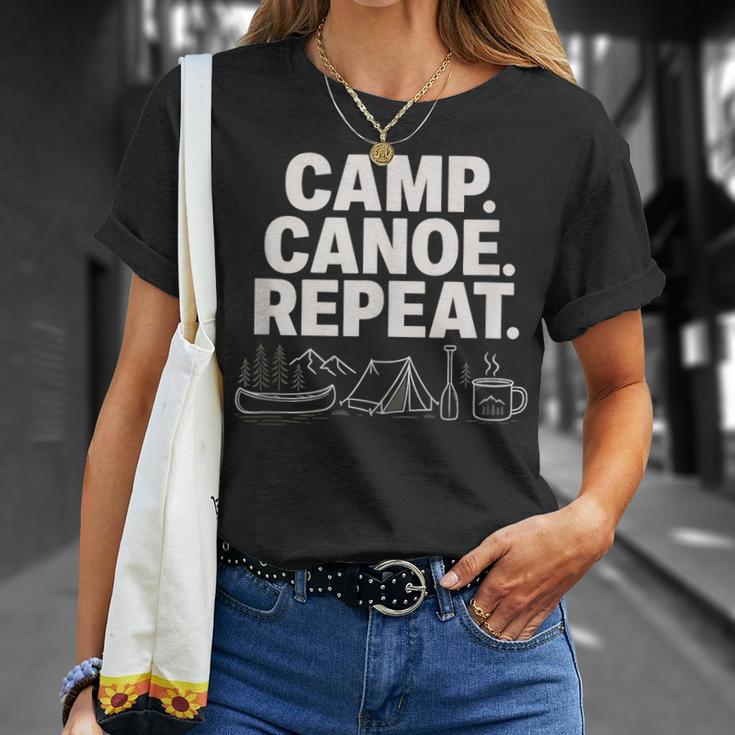 Camp Canoe Repeat Outdoor Adventure T-Shirt Gifts for Her Camp Canoe Repeat Outdoor Adventure T-Shirt Gifts for Her