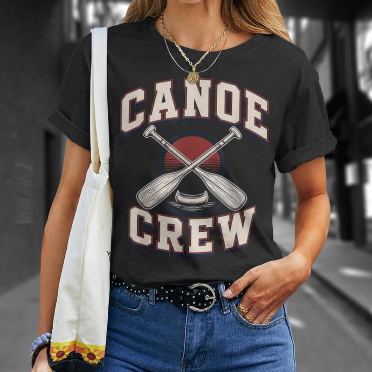 Canoe Crew Paddling Team Retro Graphic T-Shirt Gifts for Her