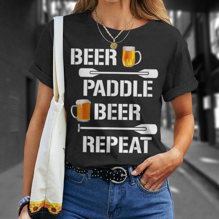 Canoe Kayak Tees Beer Paddle Repeat T-Shirt T-Shirt Gifts for Her