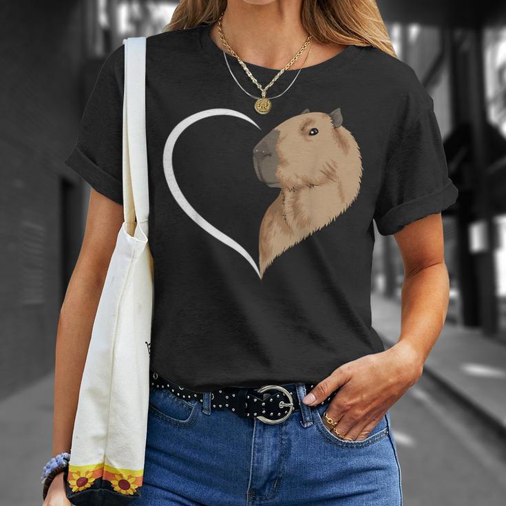 Capybara Für Frauen Mädchen Kinder Capybara Herz T-Shirt Geschenke für Sie