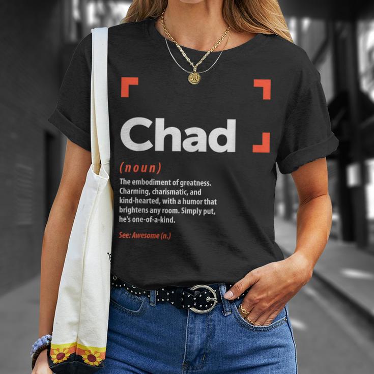 Chad Definición Nombre Personalizado Chad Camiseta unisex Regalos para ella