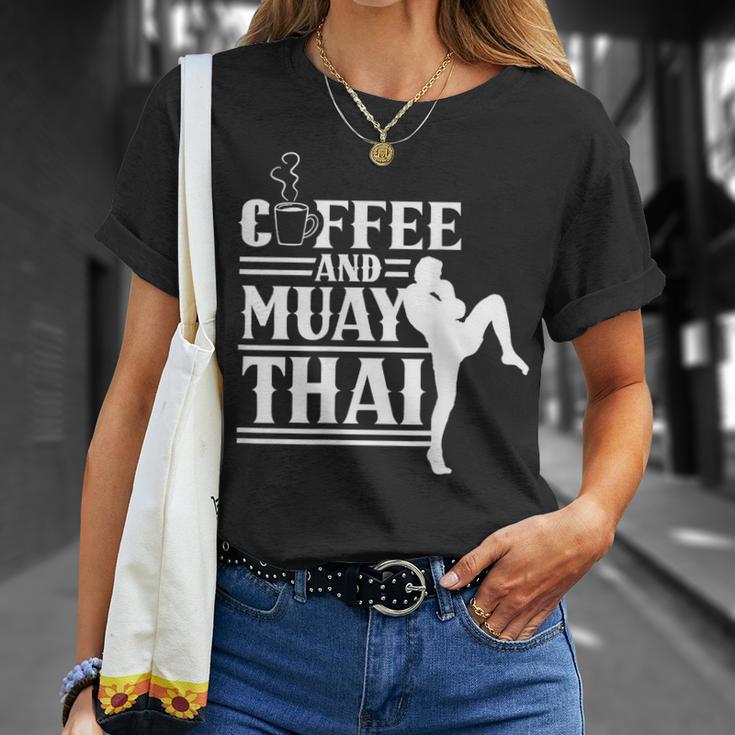 Coffee And Muay Thai Martial Arts Boxing Hobby Fighter T-Shirt Gifts for Her