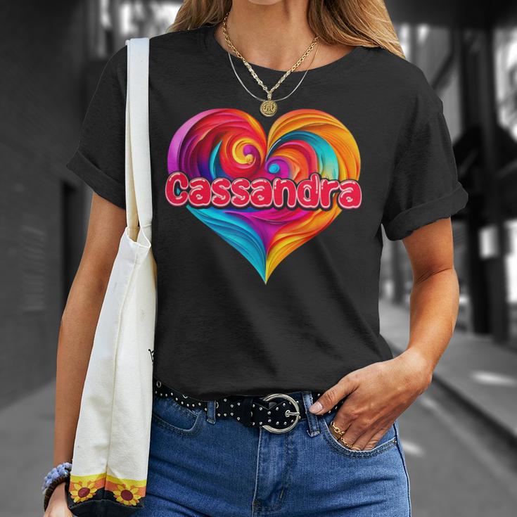 Coloré Avec Inscription I Heart Love Cassandra T-Shirt Cadeaux pour elle
