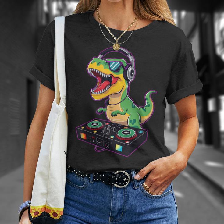Dinosaure Cool Dj T-Rex T-Shirt Cadeaux pour elle