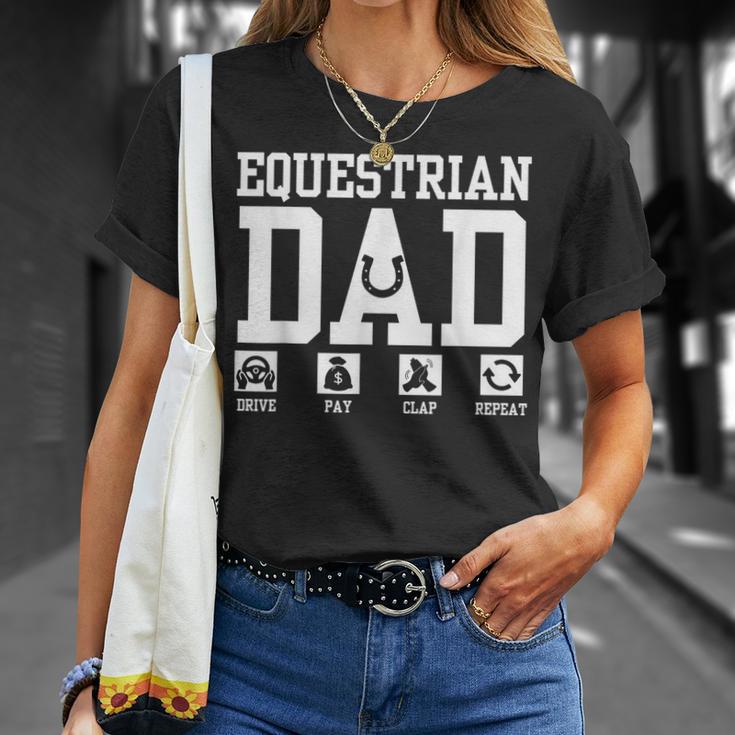 Divertente Arte Equestre Per Gli Uomini Papà Cavallo Cavalierealtando Maglietta Regalos para ella