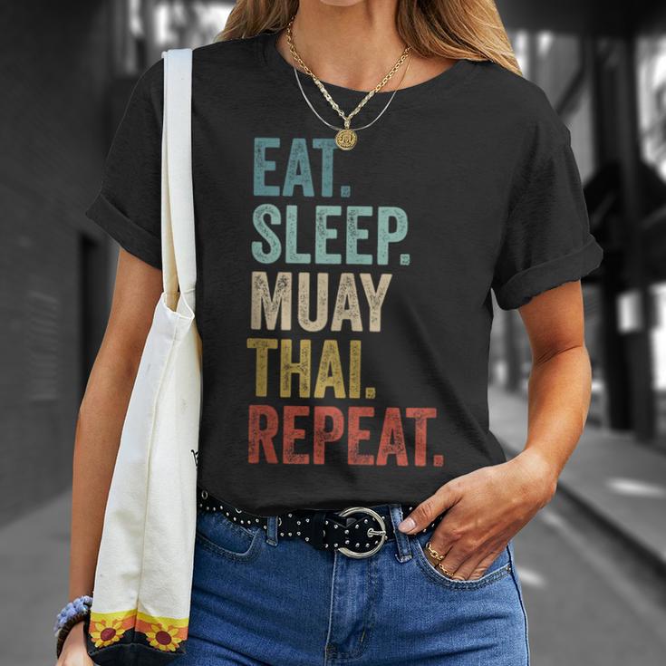 Eat Sleep Muay Thai Repeat Thai Boxing T-Shirt Gifts for Her