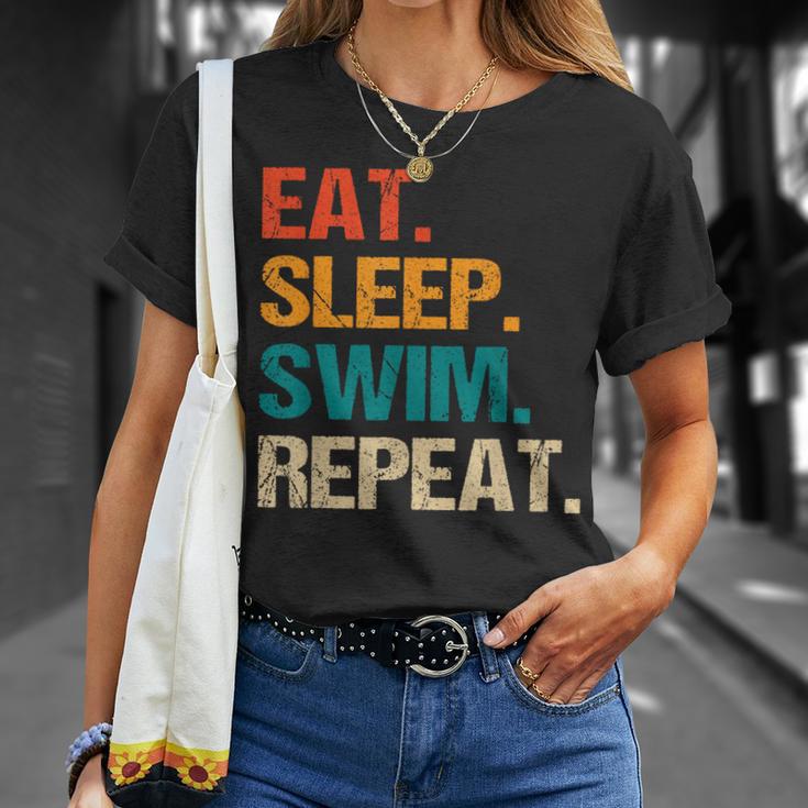 Eat Sleep Swim Repeat Pool Swimmer Water Polo Swimming T-Shirt Gifts for Her Eat Sleep Swim Repeat Pool Swimmer Water Polo Swimming T-Shirt Gifts for Her