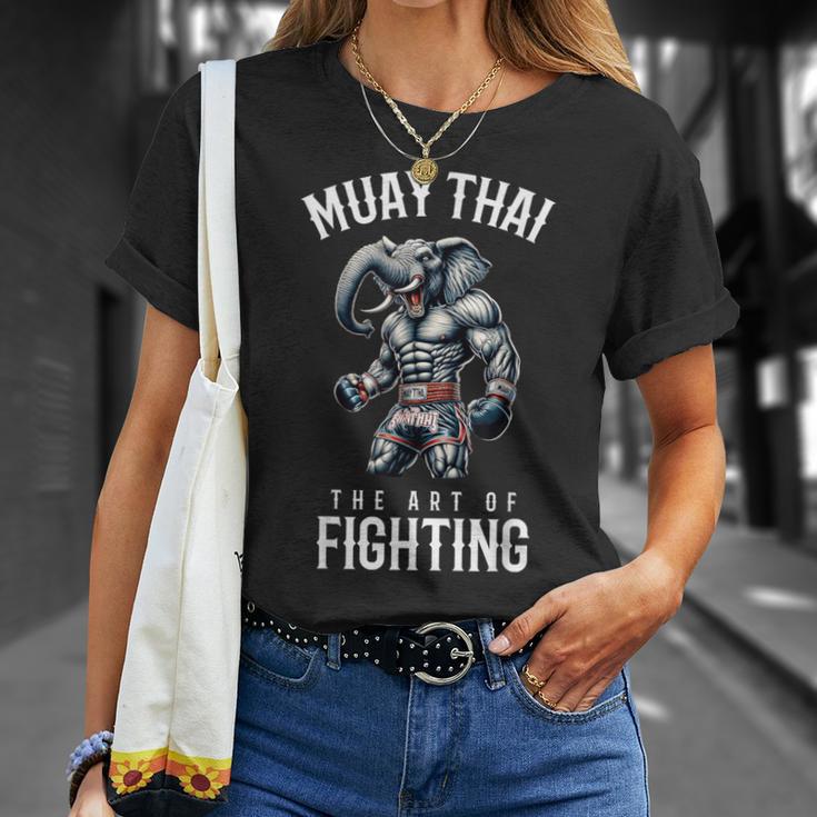 Elephant Muay Thai Kickboxing And Elephant Thai Boxing T-Shirt Gifts for Her