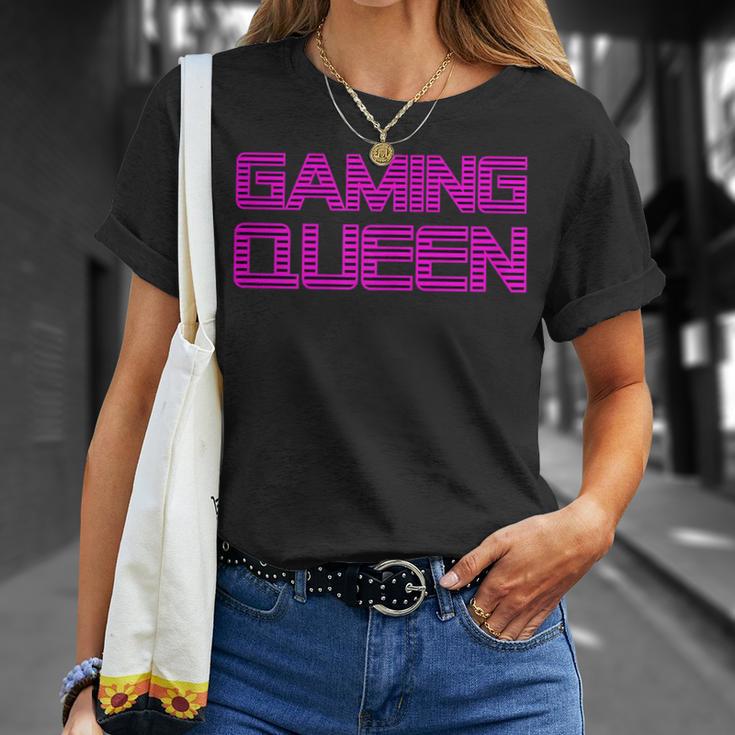 Gaming Queen Nerd Girl Amoureux De Jeuxidéo Rose T-Shirt Cadeaux pour elle