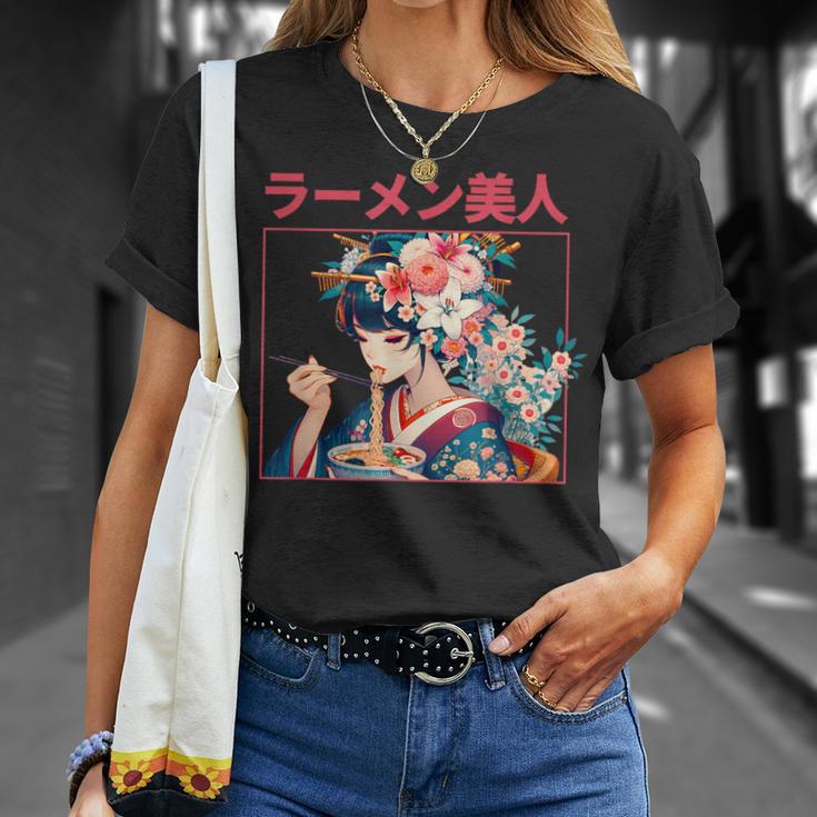 Geisha Con Flores De Cerezointageakura Arte Japonés Camiseta unisex Regalos para ella